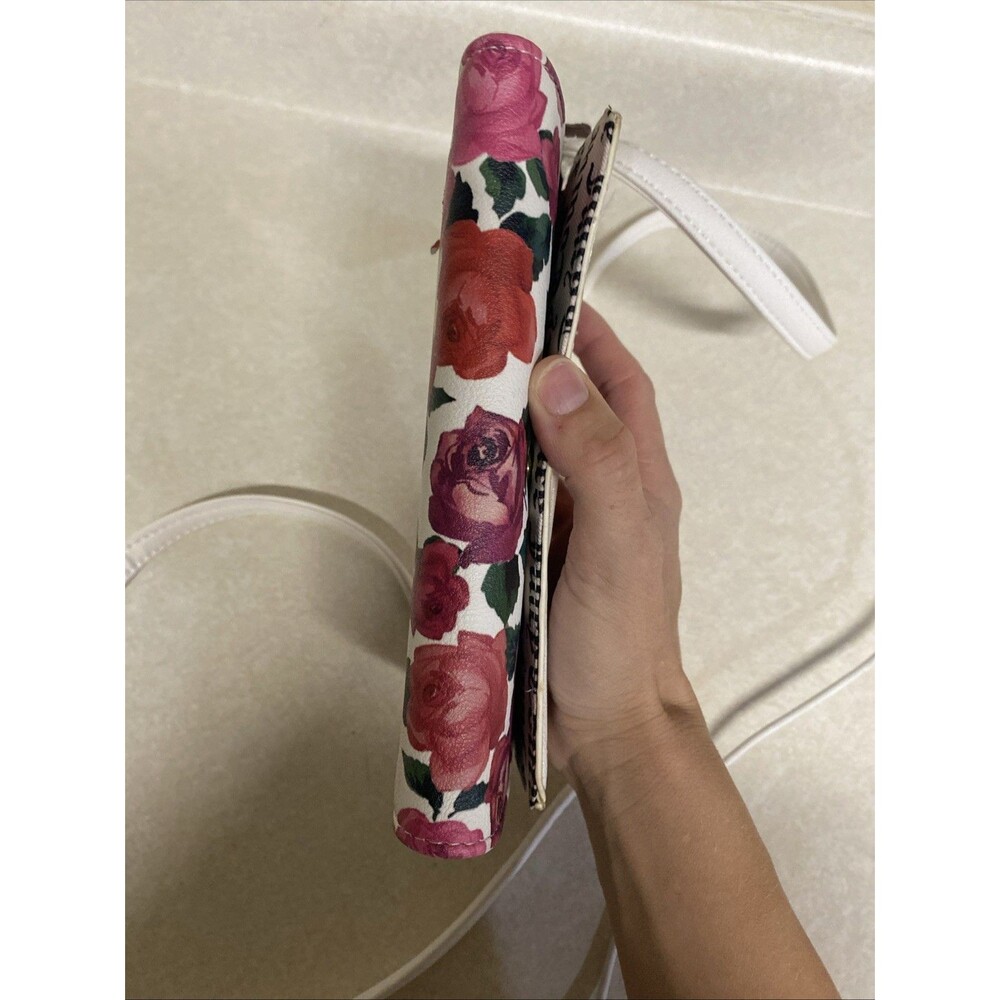 Juicy Couture Romantic Charm Floral Crossbody Wallet Bag Purse Pink White - Picture 4 of 8